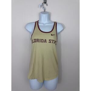 Nike Florida State Seminoles Racerback Tank Top Small Gold Maroon